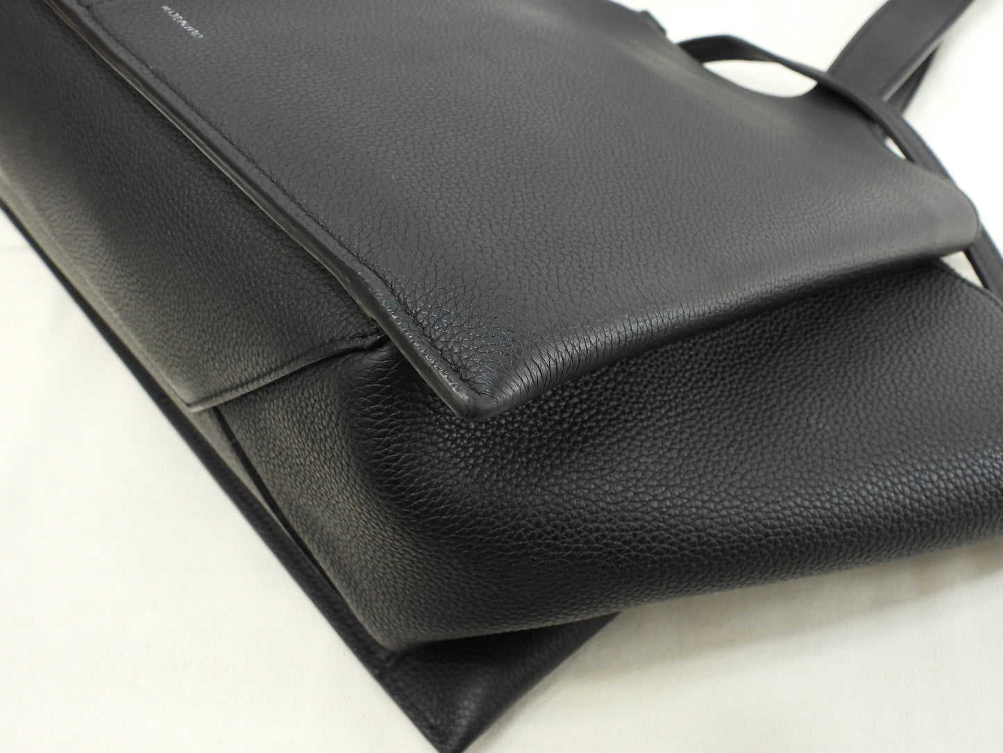 セリーヌ トリフォルド スモール レザー黒 トートバッグ ショルダーバッグ@U-GA-5116