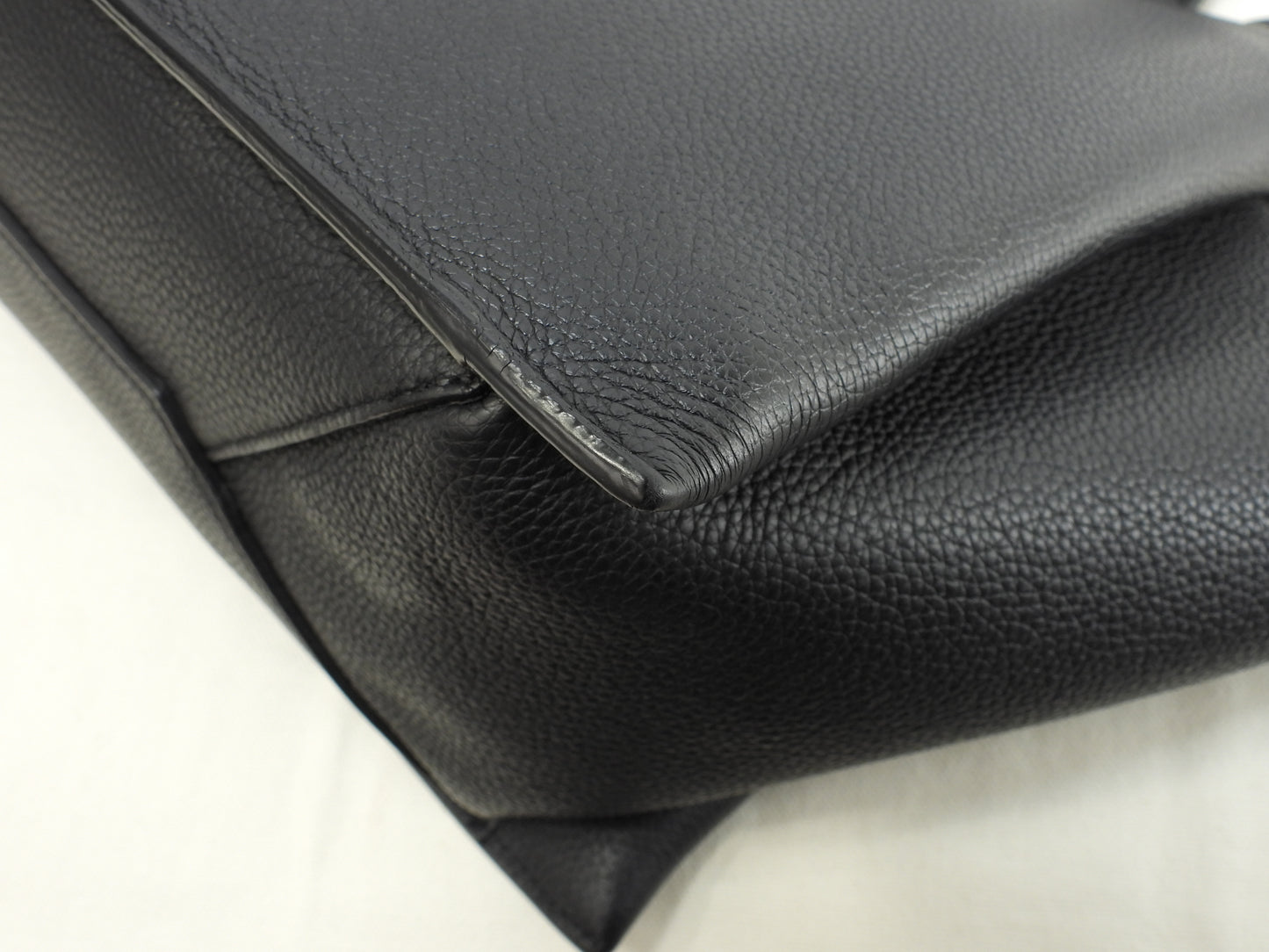 セリーヌ トリフォルド スモール レザー黒 トートバッグ ショルダーバッグ@U-GA-5116