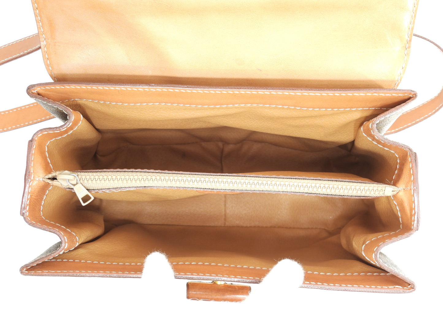 セリーヌ s付ハンドバッグ マカダム トリオンフ茶 ケリー 美品@M94* 7