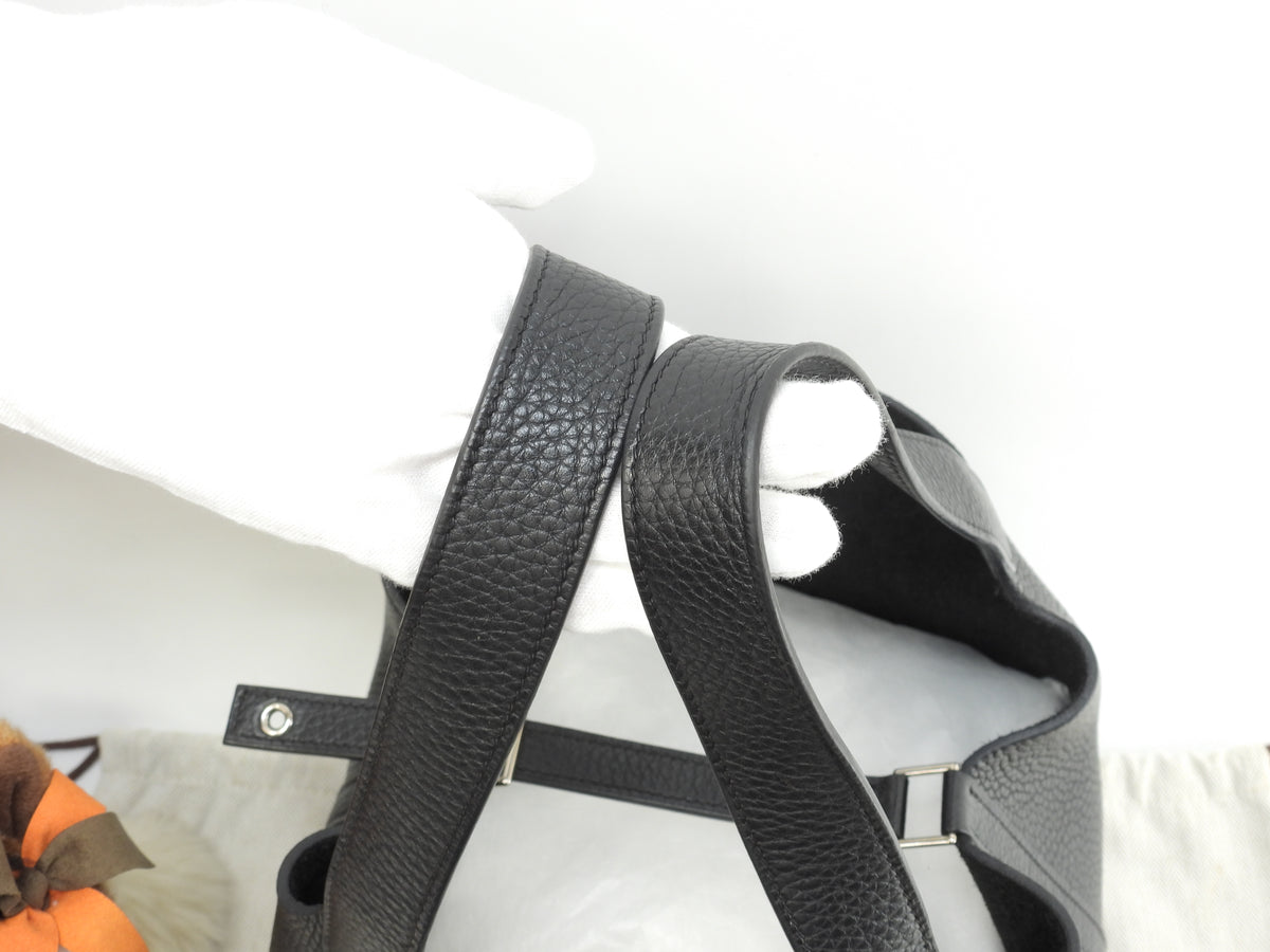エルメス ピコタンロックMM トリヨンクレマンス 黒 ハンドバッグ シルバー金具 美品@A 8
