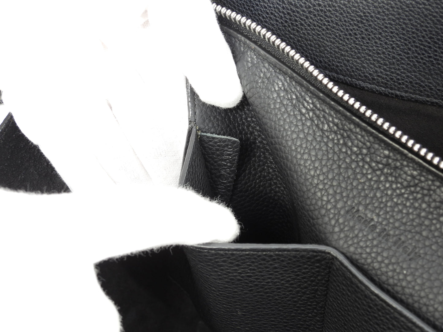 セリーヌ トリフォルド スモール レザー黒 トートバッグ ショルダーバッグ@U-GA-5116