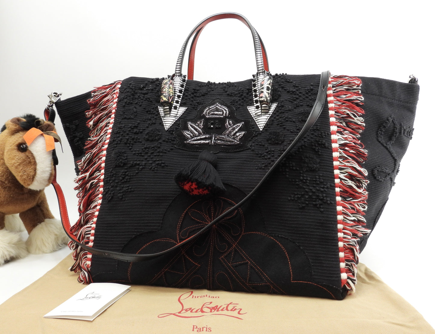 クリスチャンルブタン トートバッグ Mexicaba s付ハンドバッグ特大 限定 美品@ 3