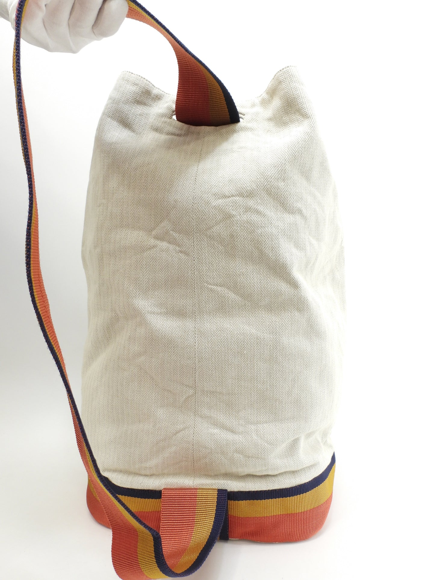 エルメス キャバリエ コットン 白 ワンショルダーバッグ クロスボディバッグ 美品@ 419