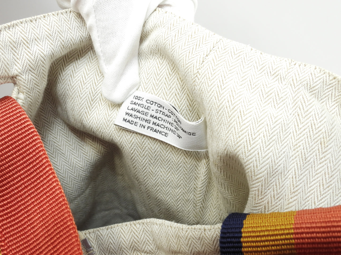 エルメス キャバリエ コットン 白 ワンショルダーバッグ クロスボディバッグ 美品@ 419