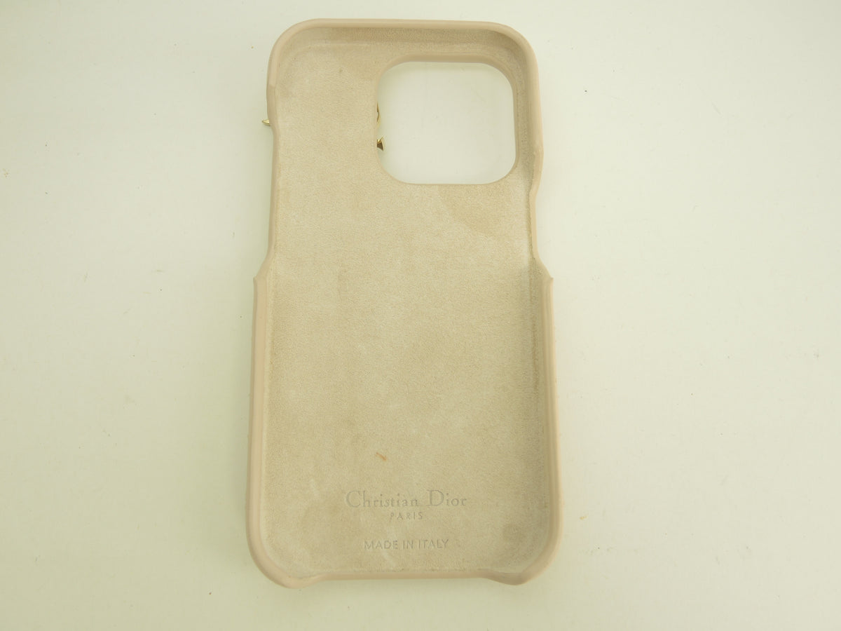 クリスチャンディオール iphone13Proケース カナージュ レザー/ピンク レディ 美品@ 8