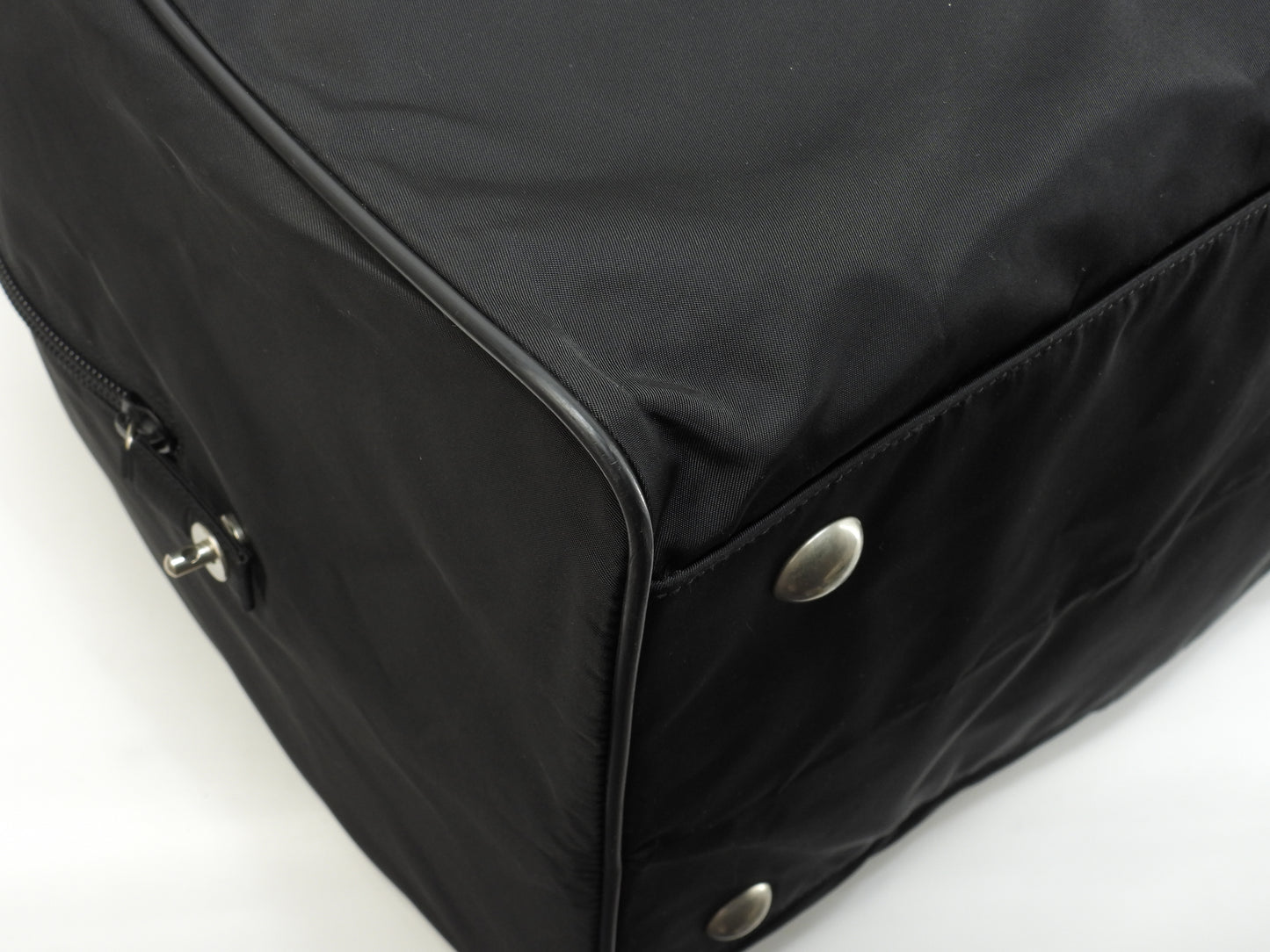 プラダ ボストンバッグ大 三角プレート ナイロン黒 トラベル 旅行用ハンドバッグ@8