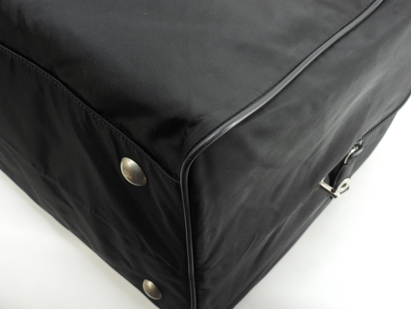 プラダ ボストンバッグ大 三角プレート ナイロン黒 トラベル 旅行用ハンドバッグ@8