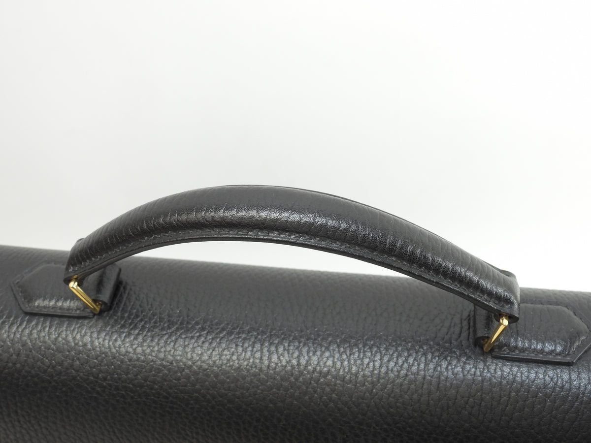 エルメス ケリーデペッシュ38 アルデンヌ黒 ゴールド金具 ブリーフケース 極美品@□A 3