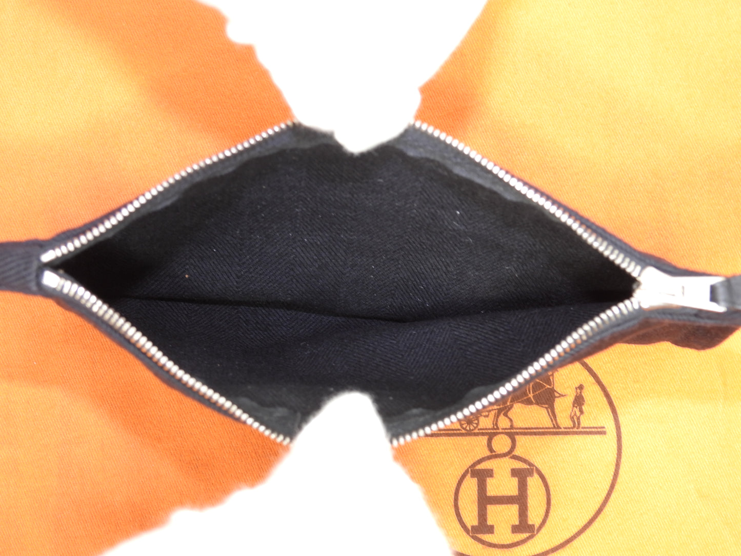 エルメス ヴァルパライソMM コットン/レザー 黒 ハンドバッグ トートバッグ 美品@□O 2