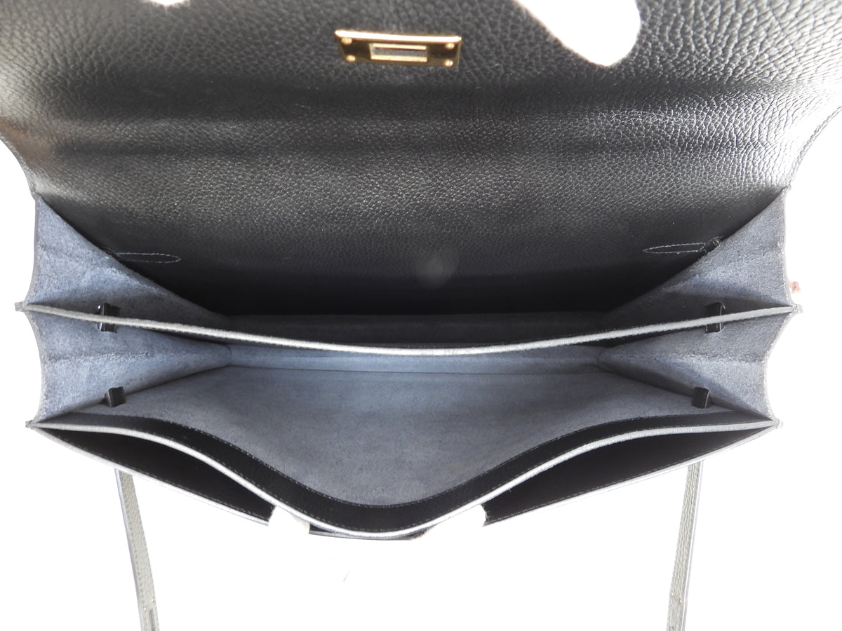 エルメス ケリーデペッシュ38 アルデンヌ黒 ゴールド金具 ブリーフケース 極美品@□A 3