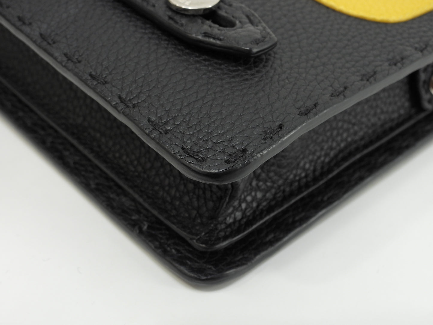 フェンディ クラッチウォレットバッグ モンスター セレリアレザー黒 セカンドバッグ 極美品@ 66