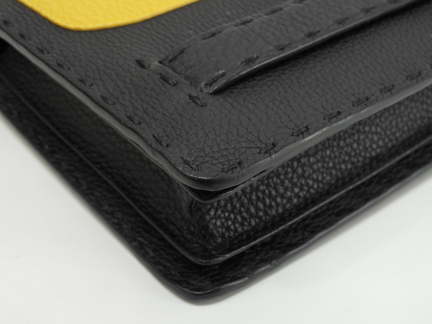 フェンディ クラッチウォレットバッグ モンスター セレリアレザー黒 セカンドバッグ 極美品@ 66