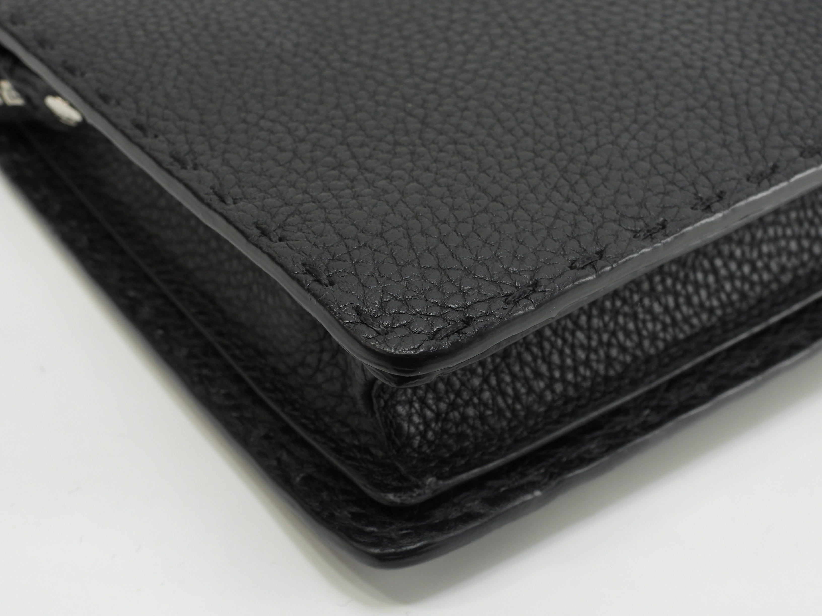 激安 買取 価格 極美品 フェンディ モンスター レザー セカンドバッグ