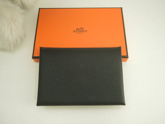 エルメス カルヴィデュオ エプソン 黒 コンパクトウォレット ミニサイフ 新品@B 2