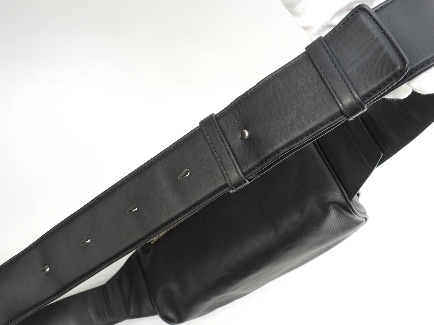 ボッテガヴェネタ ボディバッグ マルコポーロ レザー黒 ウエストバッグ バムバッグ@B07991797N