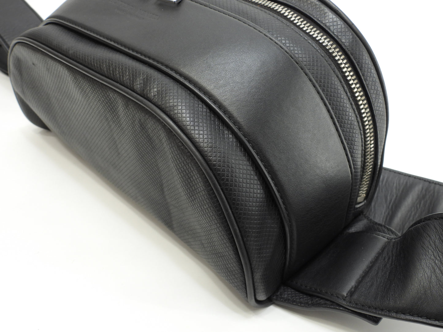 ボッテガヴェネタ ボディバッグ マルコポーロ レザー黒 ウエストバッグ バムバッグ@B07991797N