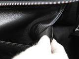 セリーヌ トラペーズ レザー黒 シルバー金具 s付ハンドバッグ 美品@ 41