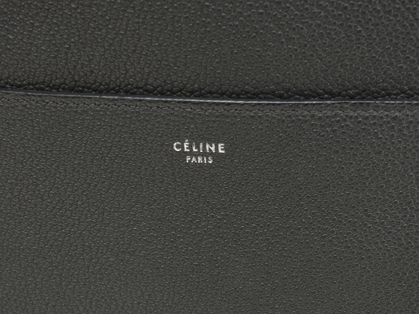 セリーヌ サングルバケット トゴレザー 灰 ホーボーバッグ セミショルダーバッグ 極美品@S-SL-3187