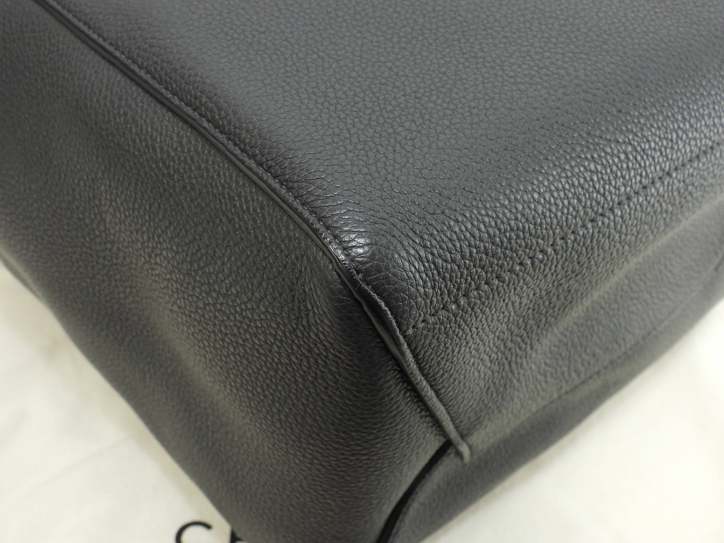 セリーヌ サングルバケット トゴレザー 灰 ホーボーバッグ セミショルダーバッグ 極美品@S-SL-3187