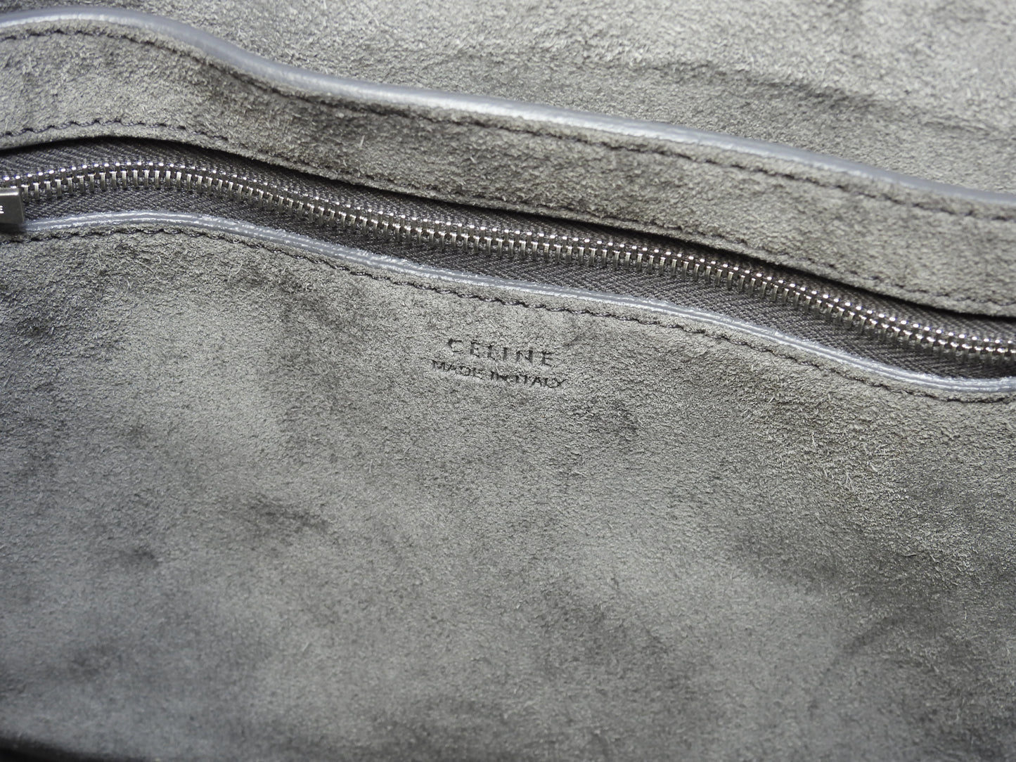 セリーヌ サングルバケット トゴレザー 灰 ホーボーバッグ セミショルダーバッグ 極美品@S-SL-3187