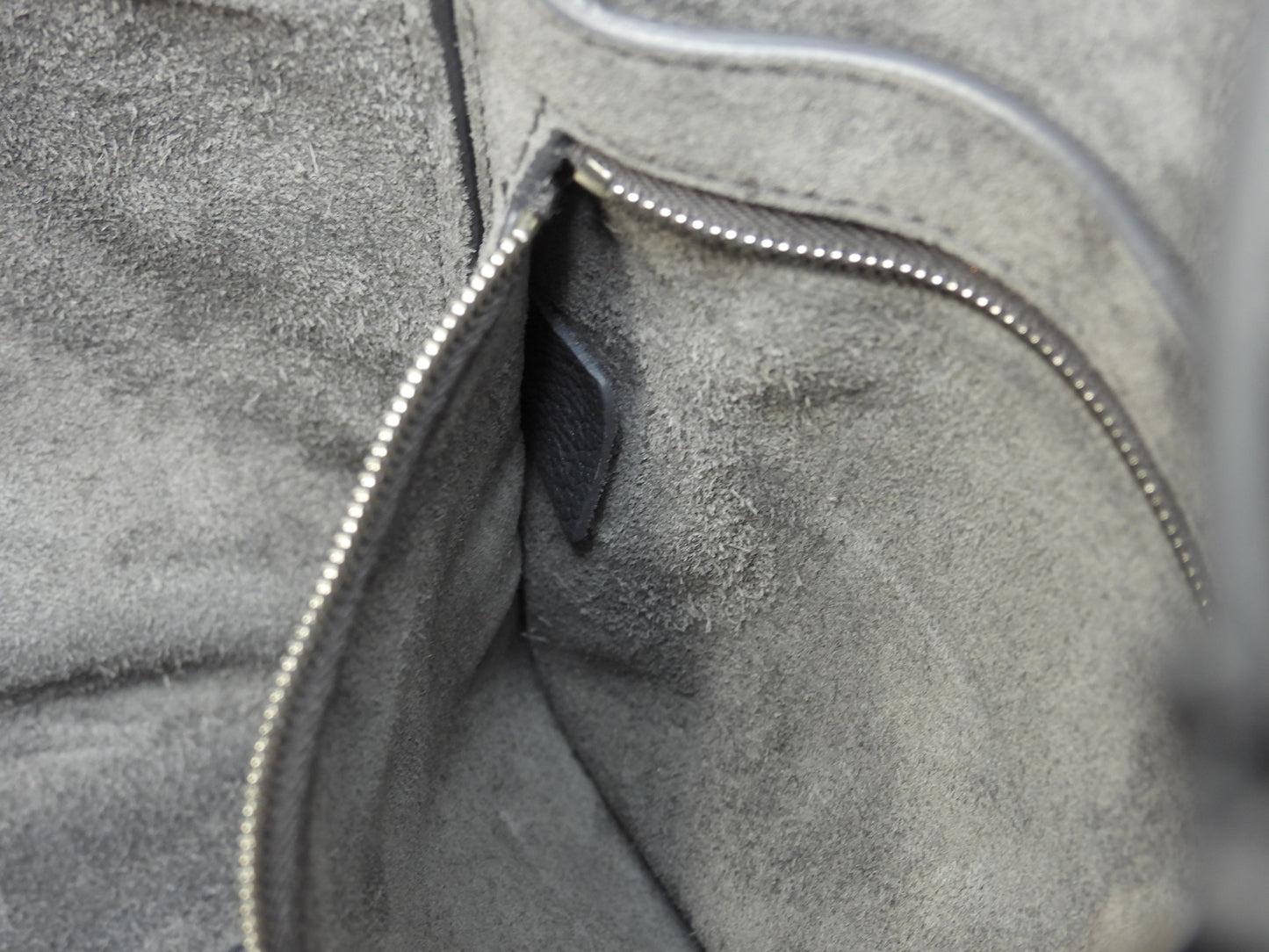 セリーヌ サングルバケット トゴレザー 灰 ホーボーバッグ セミショルダーバッグ 極美品@S-SL-3187