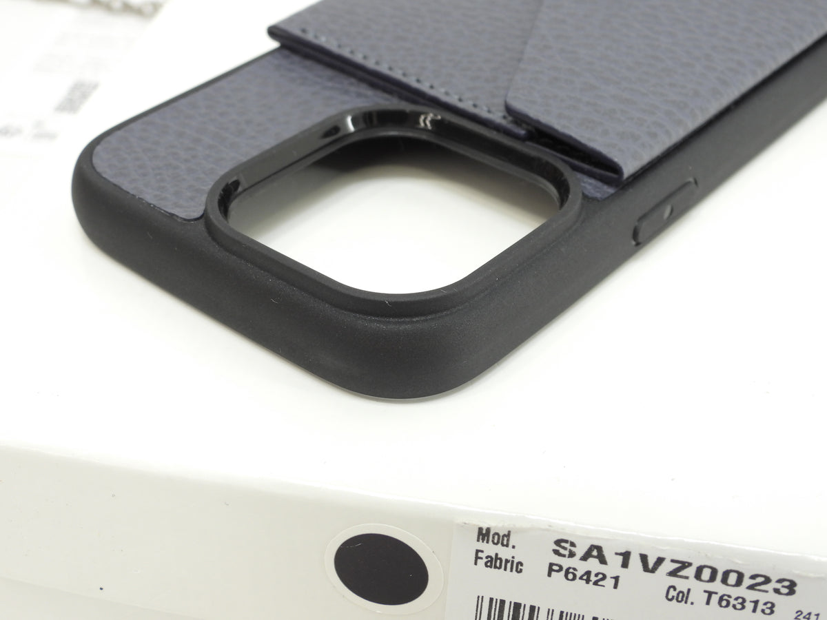 メゾンマルジェラ s付iphone14Proケース カードケース付 灰黒 カバー 新品@ 1