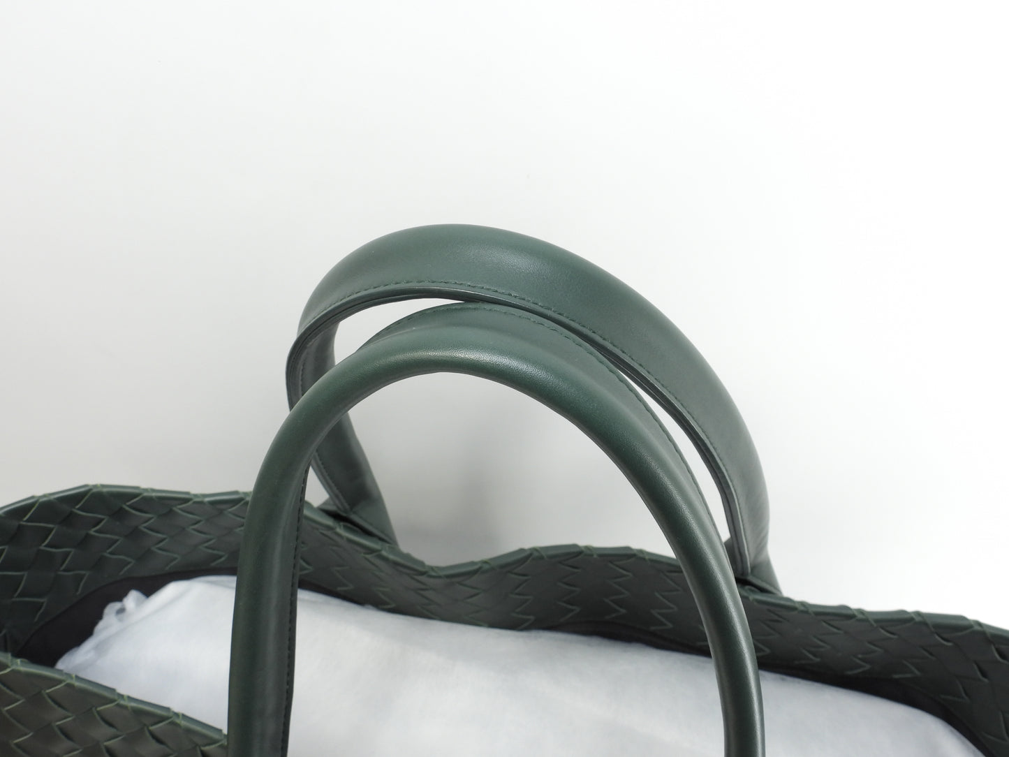 ボッテガヴェネタ トートバッグ大 中イントレチャート レザー緑 メンズハンドバッグ 美品@B08524158F