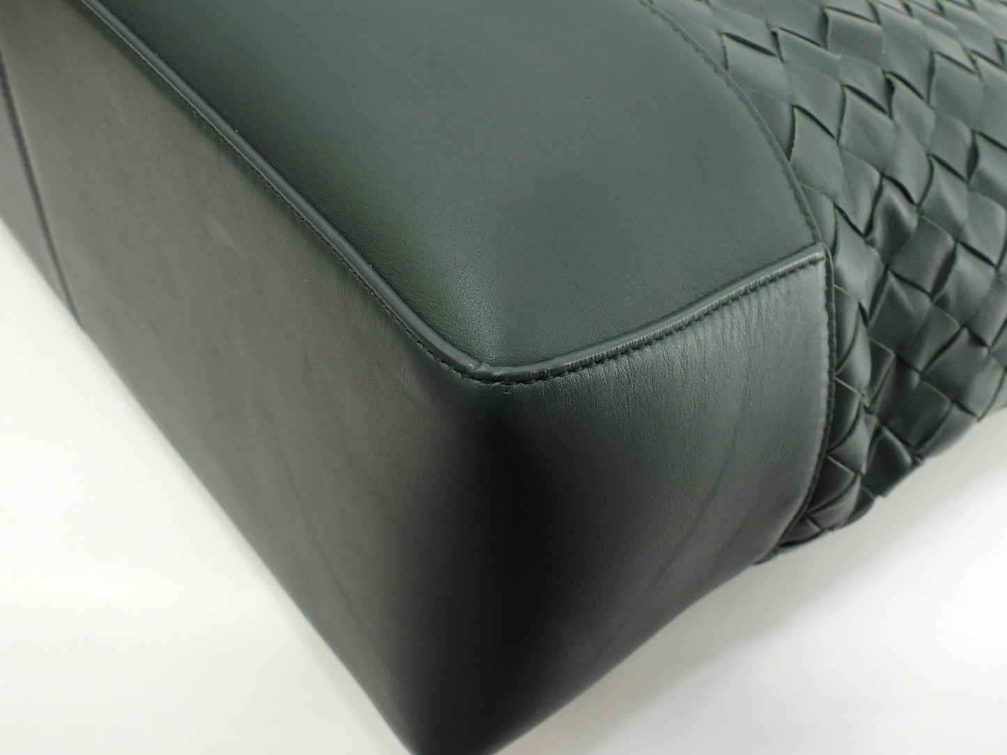 ボッテガヴェネタ トートバッグ大 中イントレチャート レザー緑 メンズハンドバッグ 美品@B08524158F