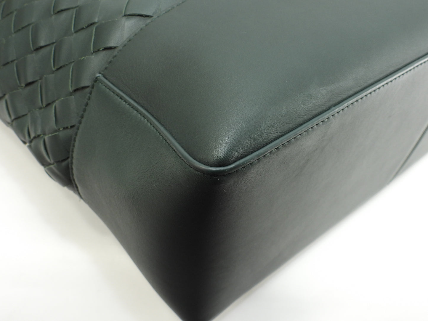 ボッテガヴェネタ トートバッグ大 中イントレチャート レザー緑 メンズハンドバッグ 美品@B08524158F