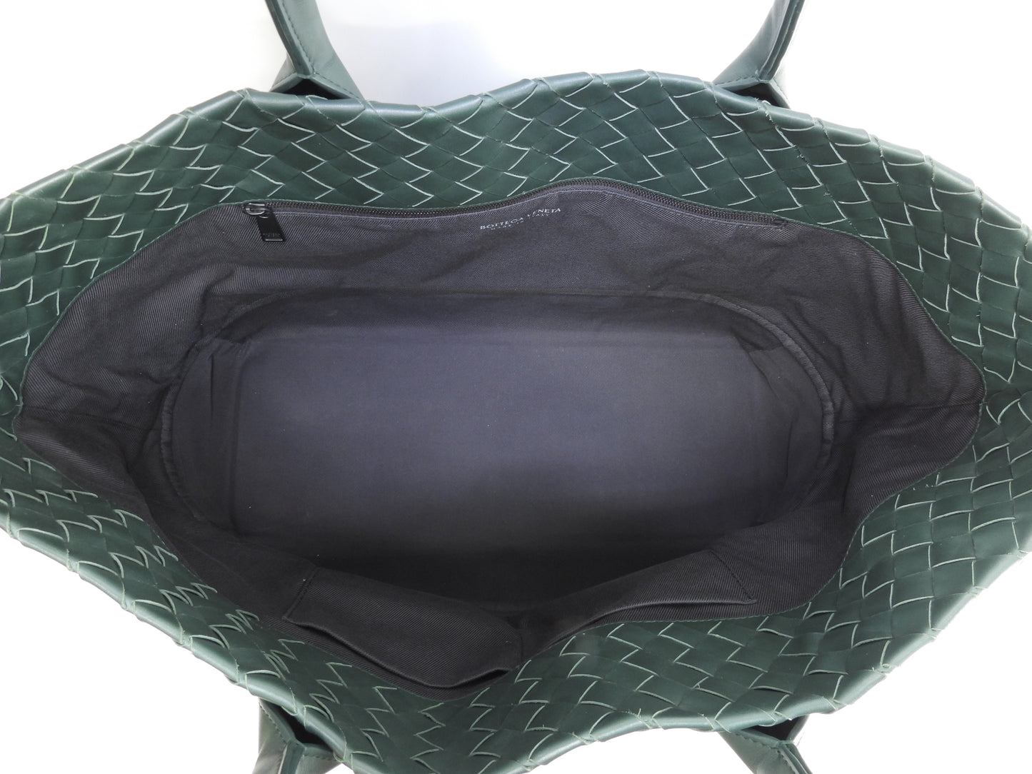 ボッテガヴェネタ トートバッグ大 中イントレチャート レザー緑 メンズハンドバッグ 美品@B08524158F