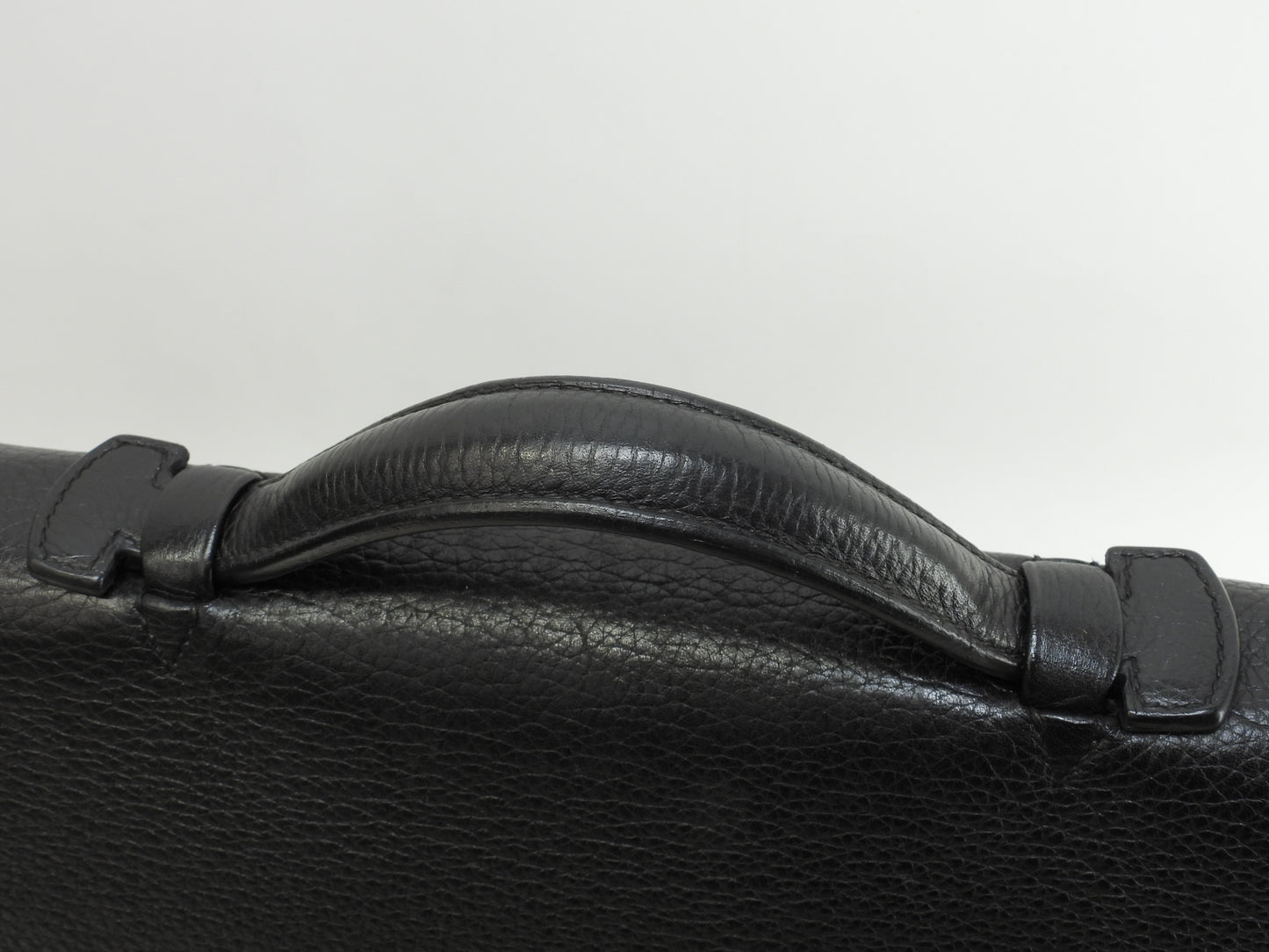 エルメス サックアデペッシュ41 フィヨルド黒 シルバー金具 メンズ書類かばん 美品@ 2