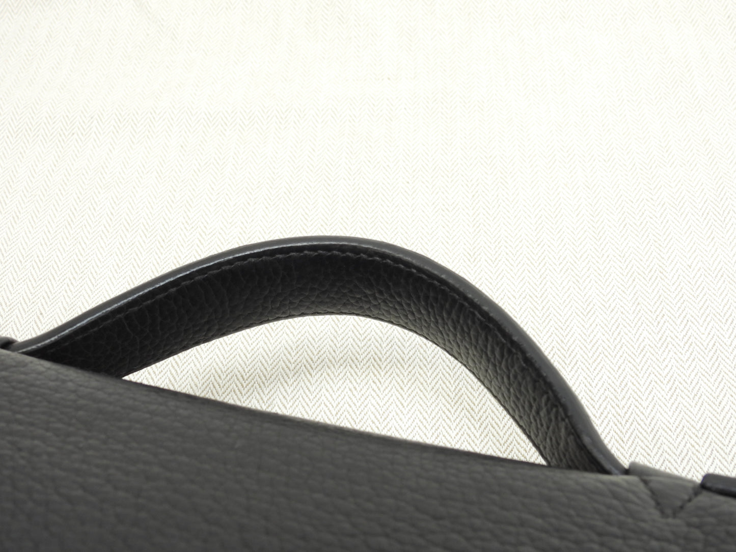 エルメス サックアデペッシュ41 フィヨルド黒 シルバー金具 メンズ書類かばん 美品@ 2