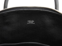 エルメス ボリード1923 スイフトレザー黒 シルバー金具 ハンドバッグ トートバッグ@□J