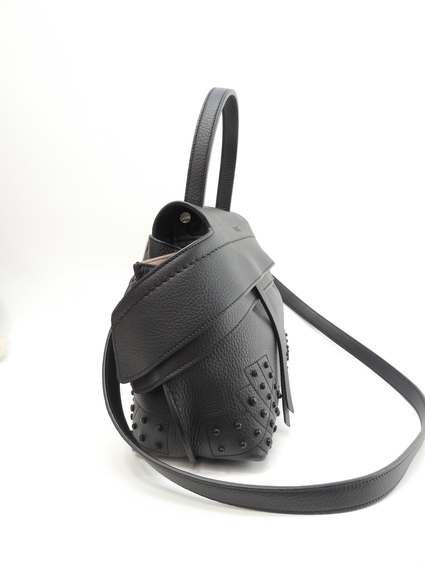 トッズ s付ハンドバッグ ゴンミーニスモール レザー黒 ポシェット 未使用品@ 2