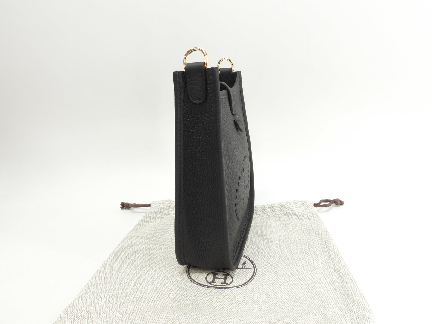 エルメス エヴリンTPM トリヨンクレマンス 黒灰 ポシェットバッグ ゴールド金具 新品@W
