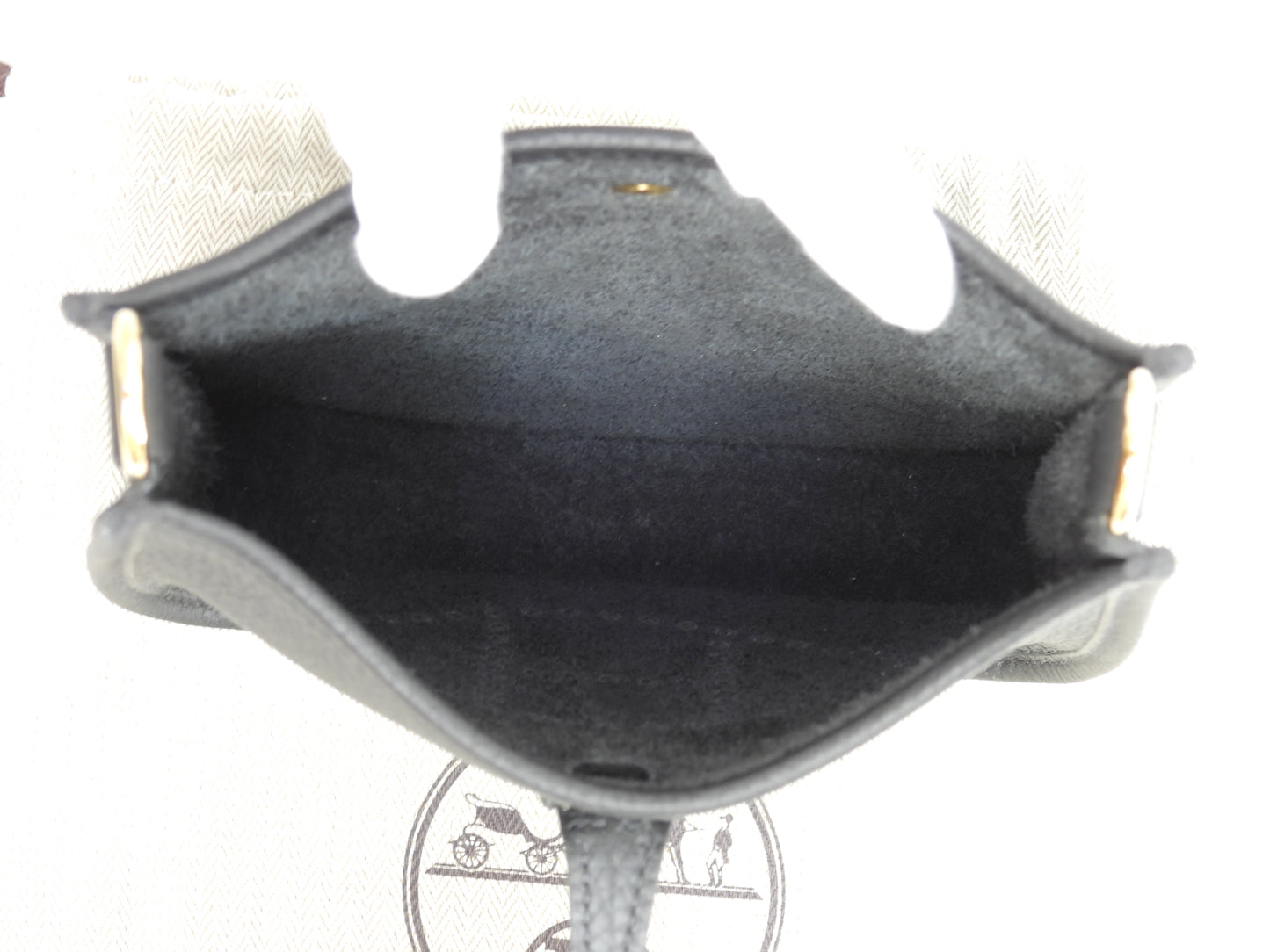 エルメス エヴリンTPM トリヨンクレマンス 黒灰 ポシェットバッグ ゴールド金具 新品@W
