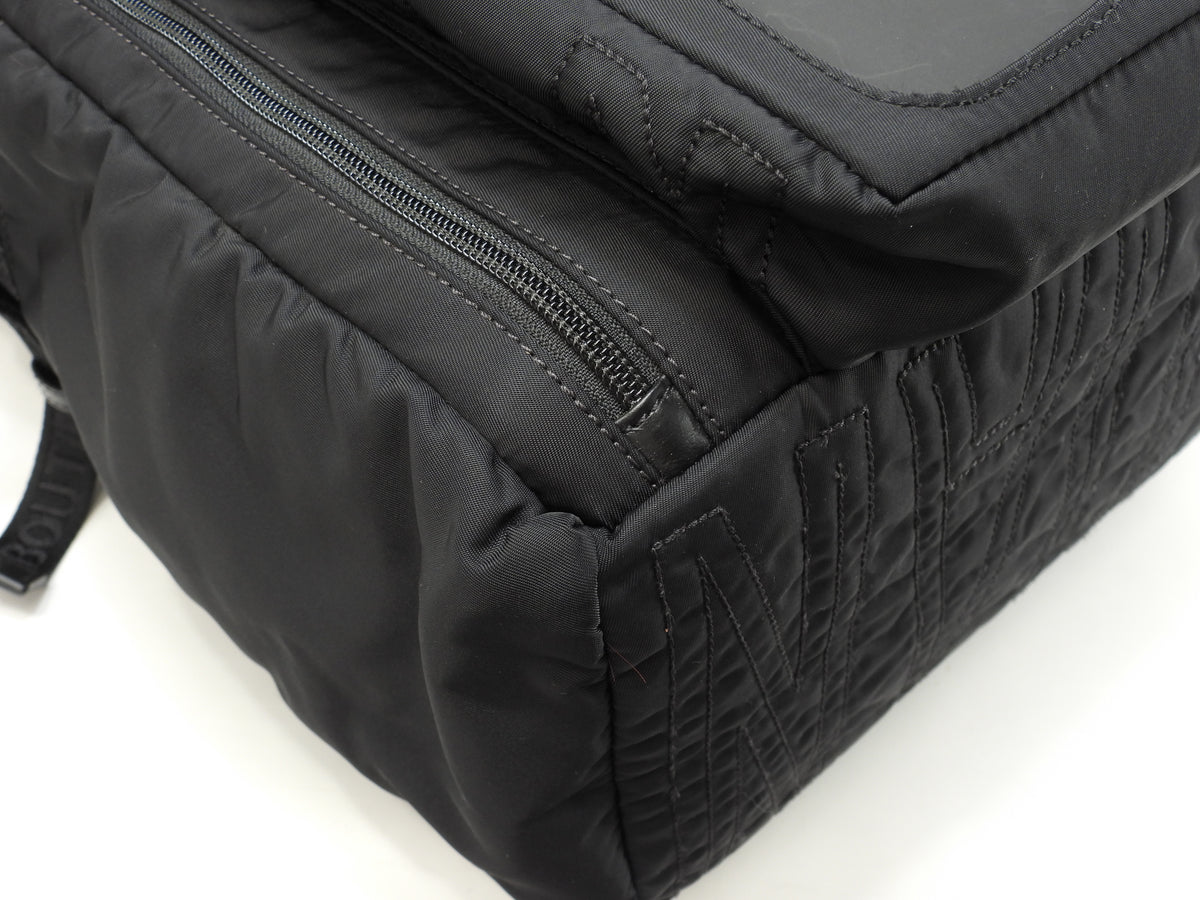 クリスチャンルブタン バックパック ルビダル ナイロン/ラバー黒 リュックサック中 美品@ 1