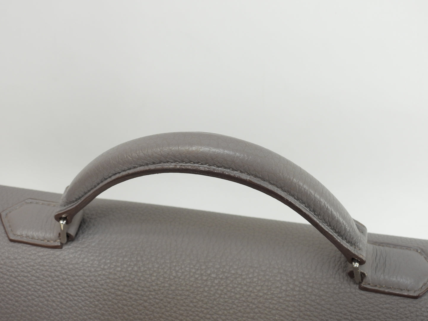 エルメス ケリーデペッシュ38 トリヨン/エタン シルバー金具 ブリーフケース 美品@□Q