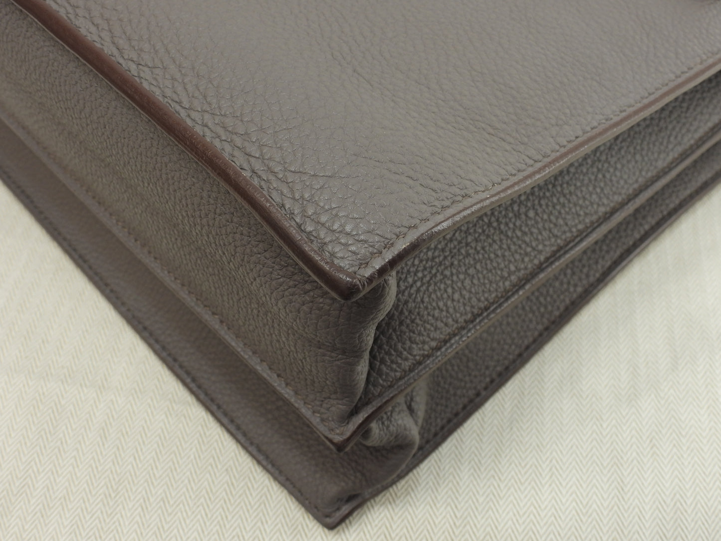 エルメス ケリーデペッシュ38 トリヨン/エタン シルバー金具 ブリーフケース 美品@□Q