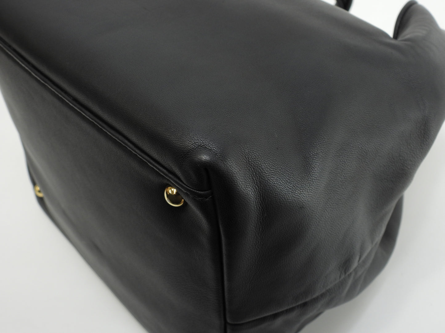 ロエベ ハンドバッグ カリエPM ナッパレザー黒 ゴールド金具 ハンドバッグ 極美品@010901