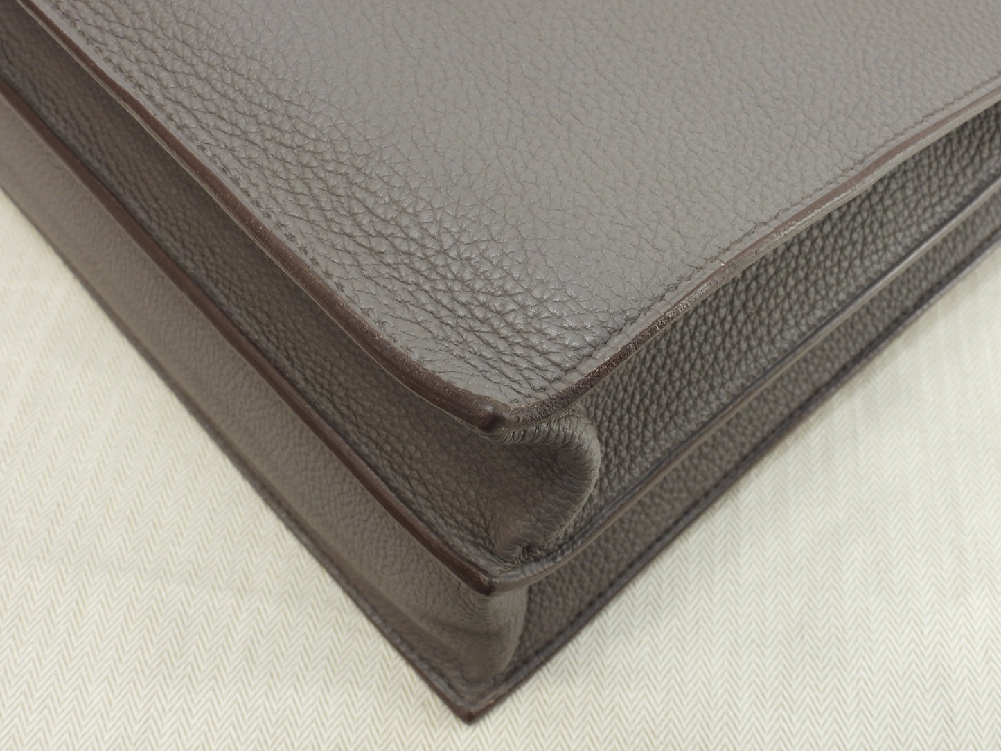 エルメス ケリーデペッシュ38 トリヨン/エタン シルバー金具 ブリーフケース 美品@□Q
