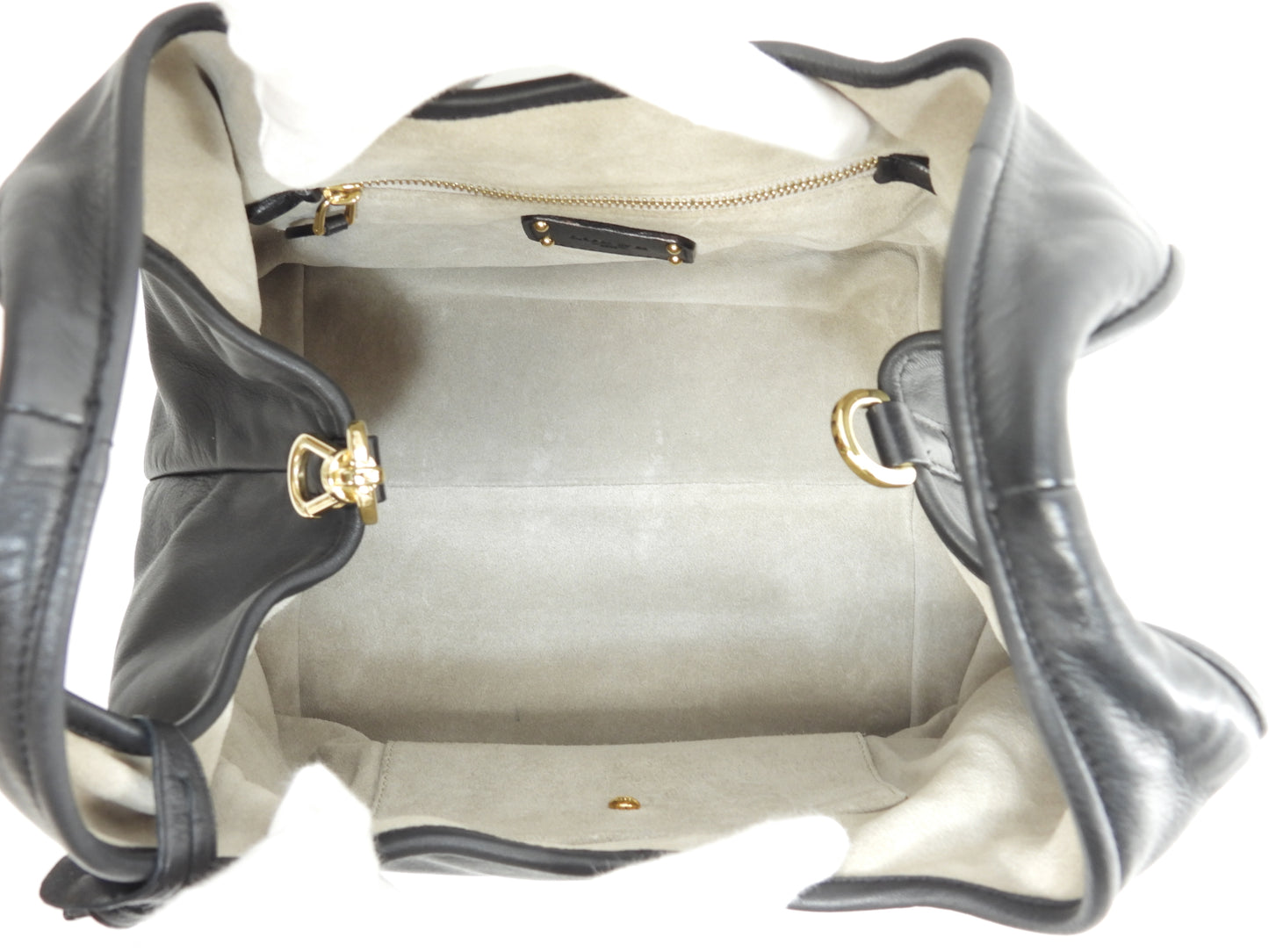 ロエベ ハンドバッグ カリエPM ナッパレザー黒 ゴールド金具 ハンドバッグ 極美品@010901