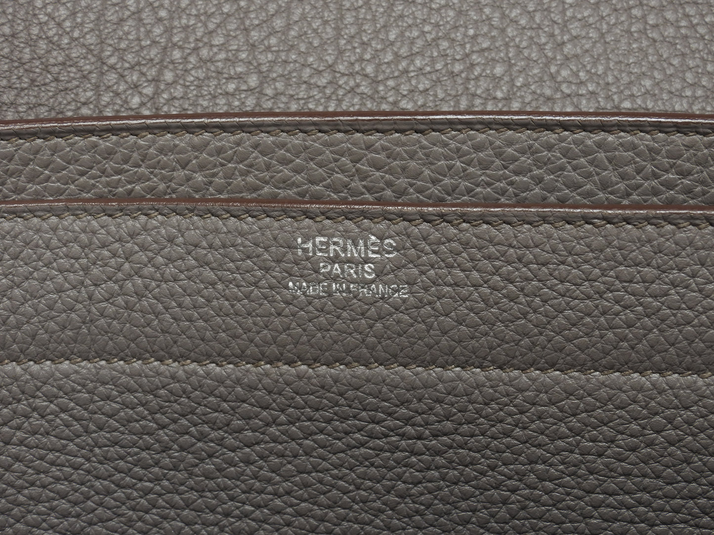 エルメス ケリーデペッシュ38 トリヨン/エタン シルバー金具 ブリーフケース 美品@□Q
