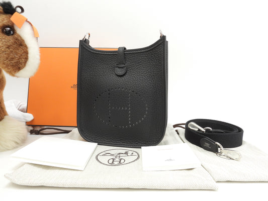 エルメス エヴリンTPM トリヨンクレマンス 黒 ポシェットバッグ シルバー金具 新品@W 2
