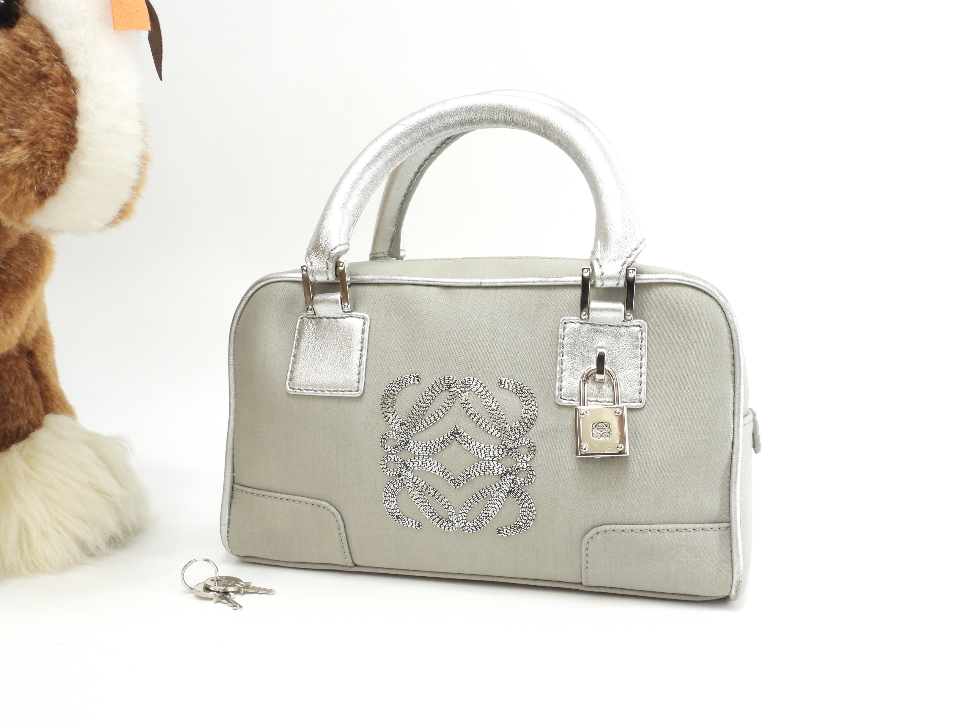 ロエベ LOEWE ハンドバッグ アナグラム ミニボストン アマソナ レザー
