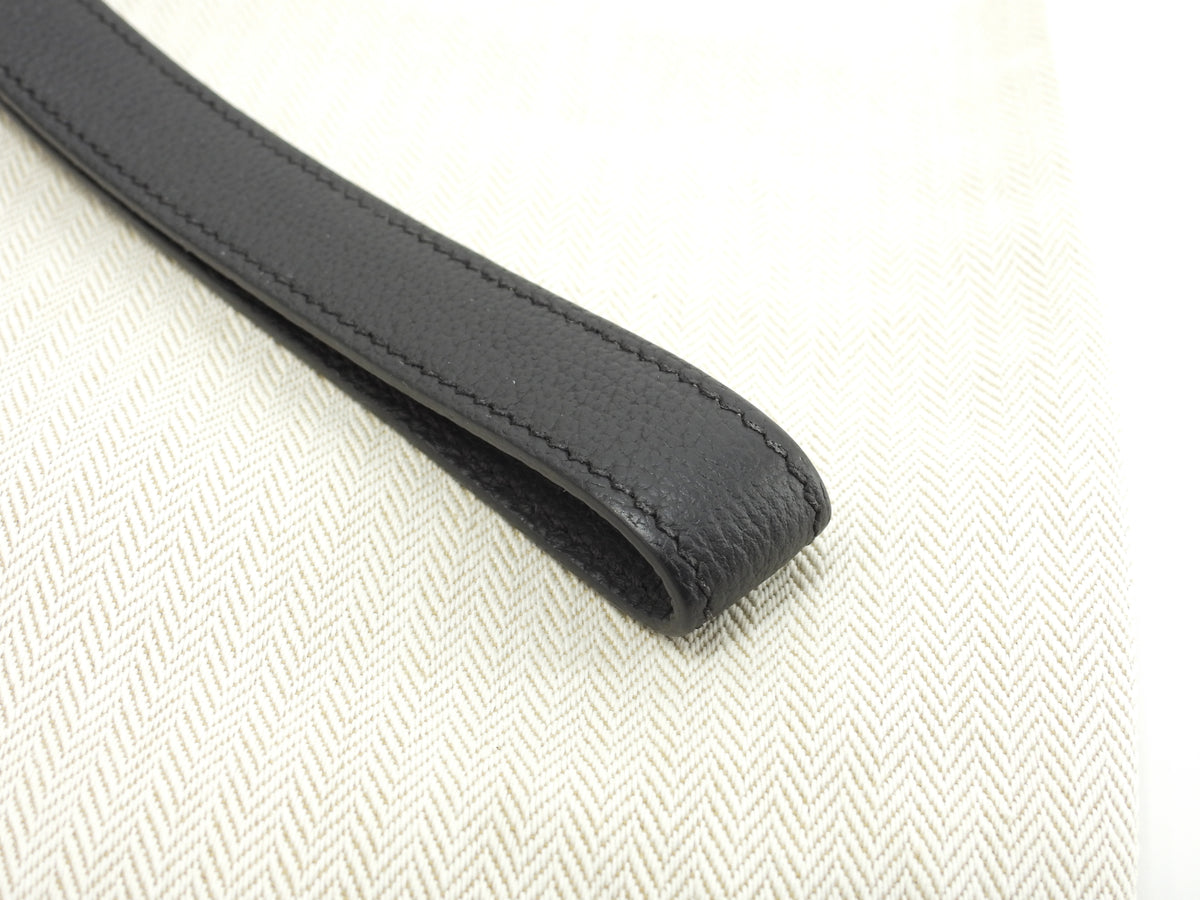エルメス カバヴェルティージュ24 トゴ 黒 シルバー金具 クラッチバッグ セカンドバッグ@U