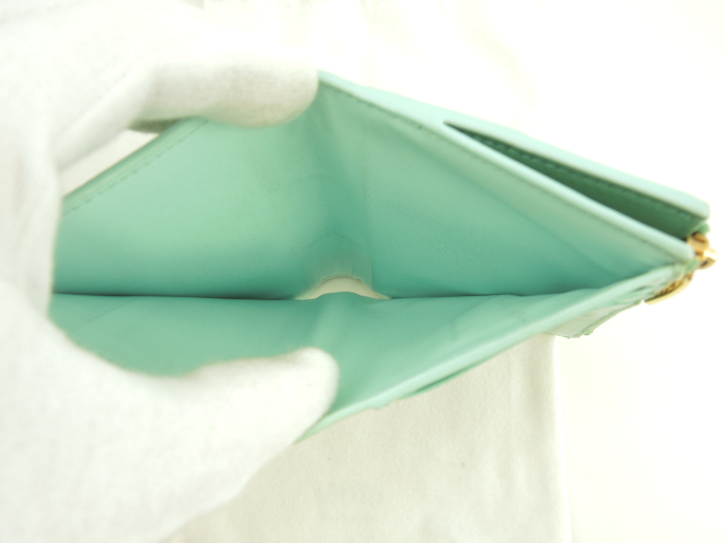 ボッテガヴェネタ 2折財布 カセット レザー緑 コンパクトウォレット@R00100322Z