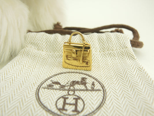 エルメス ペンダントトップ ケリー ゴールド ネックレス用 チョーカー用 ヴィンテージ@ 3