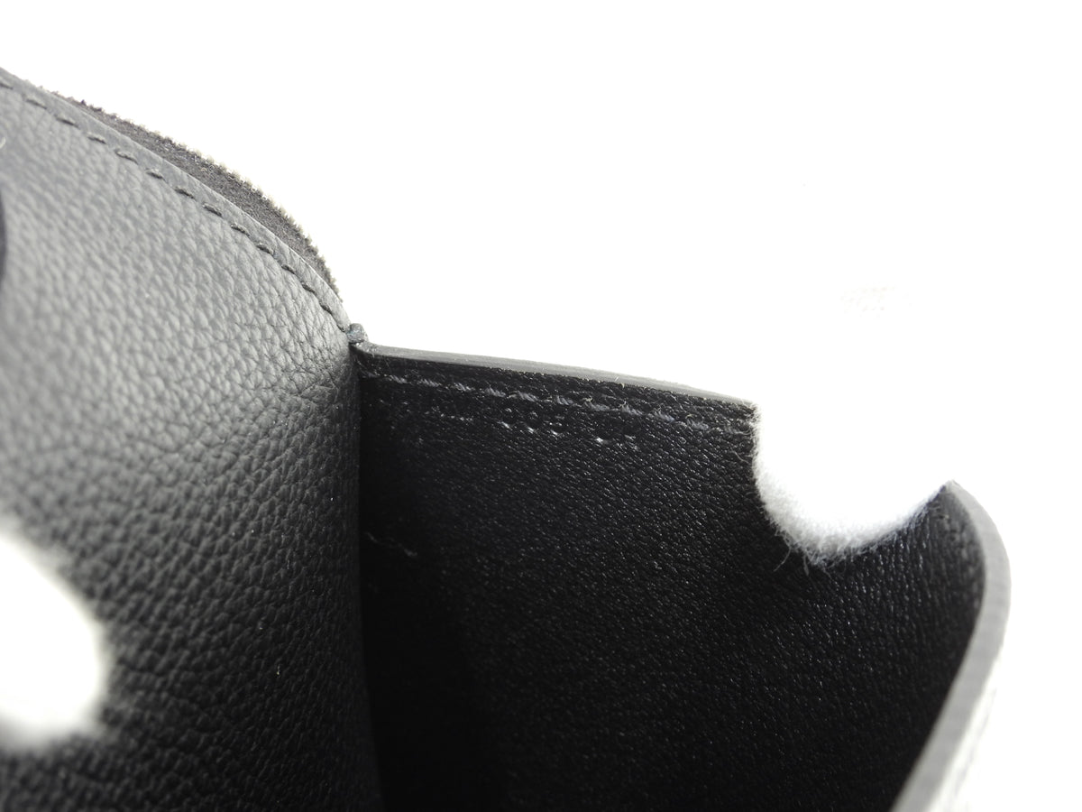エルメス カバヴェルティージュ24 トゴ 黒 シルバー金具 クラッチバッグ セカンドバッグ@U