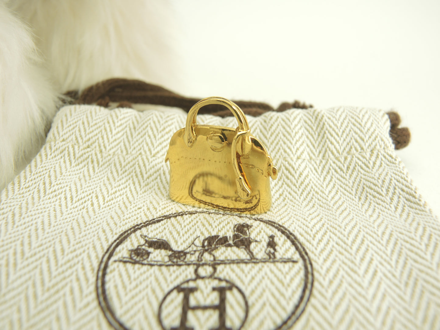 エルメス ペンダントトップ ボリード ゴールド ネックレス チョーカー 美品@ 3